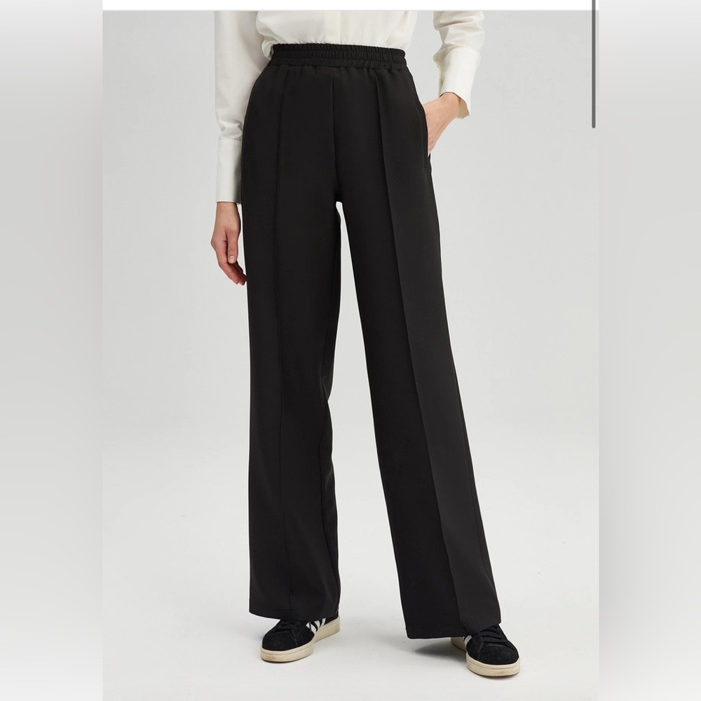 Touché Prive RIBBED CREPE TROUSERS US Size Large NWT